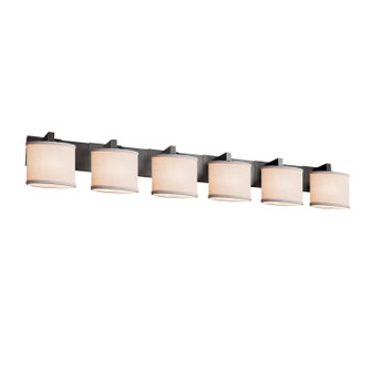 Textile Six Light Bath Bar in Dark Bronze (102|FAB892630WHTEDBRZ)