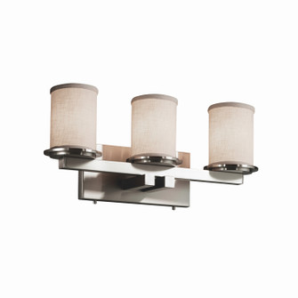 Textile Three Light Bath Bar in Brushed Nickel (102|FAB877310WHTENCKL)