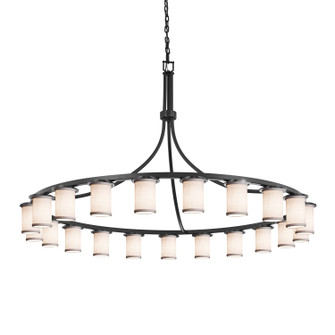 Textile LED Chandelier in Dark Bronze (102|FAB873610WHTEDBRZLED2114700)