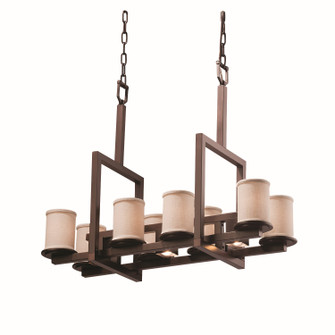 Textile 11 Light Chandelier in Dark Bronze (102|FAB871810CREMDBRZ)