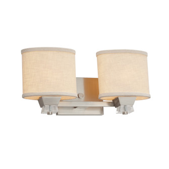 Textile Two Light Bath Bar in Brushed Nickel (102|FAB847230WHTENCKL)