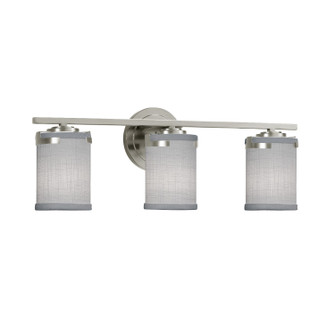 Textile Three Light Bath Bar in Brushed Nickel (102|FAB845310GRAYNCKL)