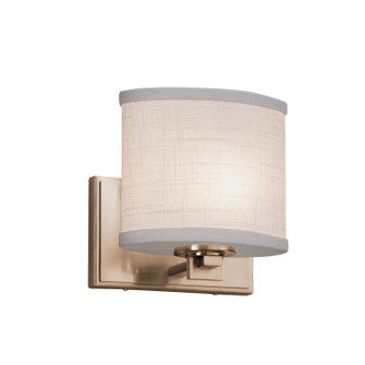 Textile One Light Wall Sconce in Brushed Brass (102|FAB844730WHTEBRSS)