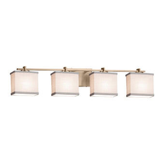 Textile Four Light Bath Bar in Brushed Brass (102|FAB844410GRAYBRSS)