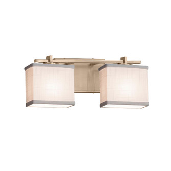Textile Two Light Bath Bar in Brushed Brass (102|FAB844255GRAYBRSS)