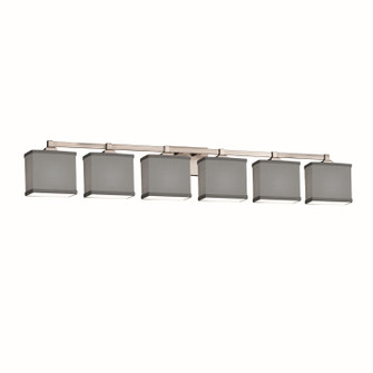 Textile Six Light Bath Bar in Polished Chrome (102|FAB843655GRAYCROM)