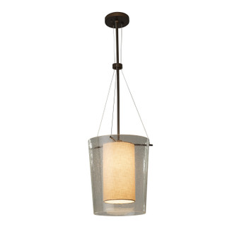 Textile LED Pendant in Dark Bronze (102|FAB8010CREMDBRZLED1700)