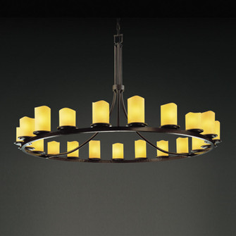 CandleAria 21 Light Chandelier in Dark Bronze (102|CNDL871614AMBRDBRZ)