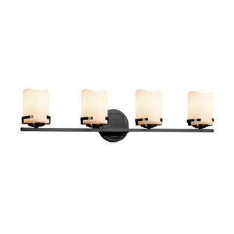 CandleAria Four Light Bath Bar in Matte Black (102|CNDL845414CREMMBLK)