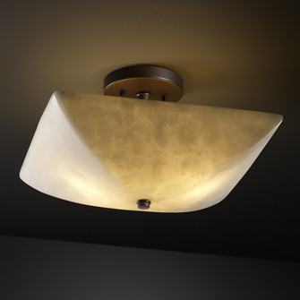 Clouds Two Light Semi-Flush Mount in Antique Brass (102|CLD969525ABRS)