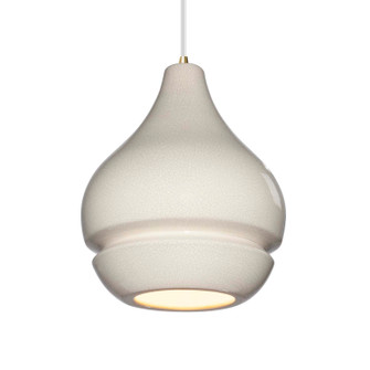 Radiance One Light Pendant in White Crackle (102|CER6400CRKABRSWTCD)