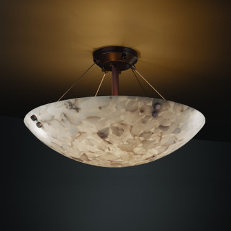 Alabaster Rocks Three Light Semi-Flush Mount in Dark Bronze (102|ALR965135DBRZF1)