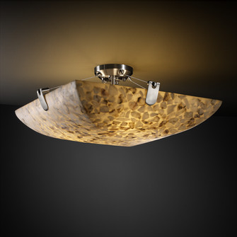 Alabaster Rocks Three Light Semi-Flush Mount in Matte Black (102|ALR961125MBLK)