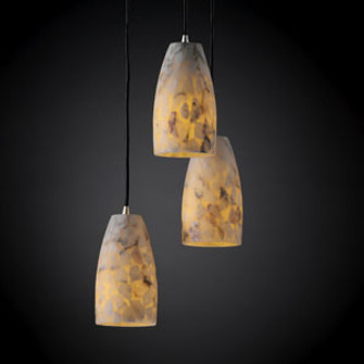 Alabaster Rocks Three Light Pendant in Matte Black (102|ALR886428MBLK)