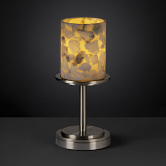 Alabaster Rocks LED Table Lamp in Brushed Nickel (102|ALR879810NCKLLED1700)