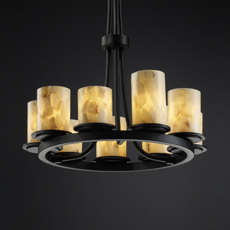 Alabaster Rocks Nine Light Chandelier in Matte Black (102|ALR876610MBLK)