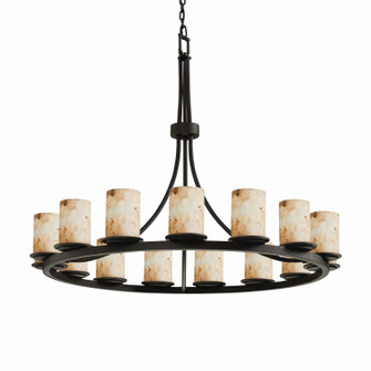 Alabaster Rocks 15 Light Chandelier in Matte Black (102|ALR871510MBLK)