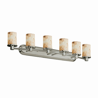 Alabaster Rocks Six Light Bath Bar in Brushed Nickel (102|ALR851610NCKL)