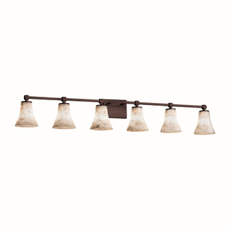 Alabaster Rocks Six Light Bath Bar in Dark Bronze (102|ALR842620DBRZ)