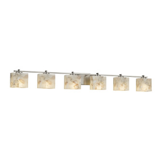 Alabaster Rocks Six Light Bath Bar in Brushed Nickel (102|ALR841655NCKL)