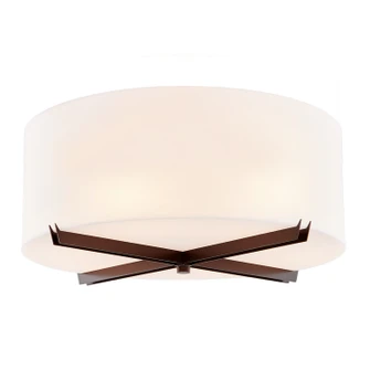Acryluxe Six Light Flush-Mount in Dark Bronze (102|ACR9526OPALDBRZ)