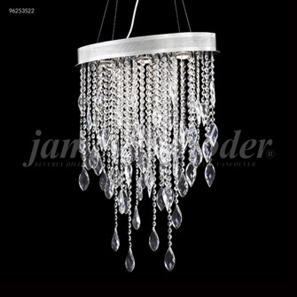 Sculptured Crystal Leaf Three Light Chandelier in Silver (64|96253S22)