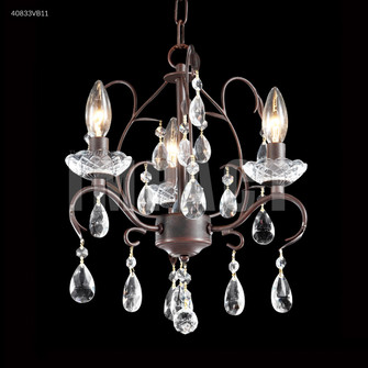 Mini Crystal Chandelier Three Light Chandelier in Vintage Bronze (64|40833VB11)