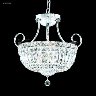 Mini Crystal Chandelier Three Light Mini Pendant Basket in Silver (64|40775S11)