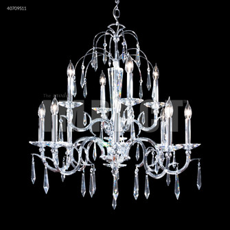 Contemporary 12 Light Chandelier in Silver (64|40709S11)