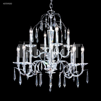 Contemporary 12 Light Chandelier in Silver (64|40709S00)