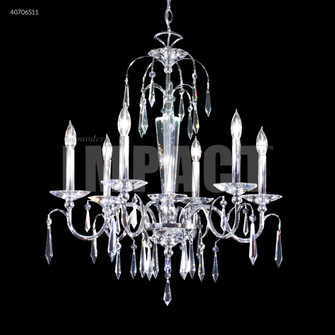 Contemporary Six Light Chandelier in Silver (64|40706S11)
