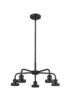 Ballston Urban Five Light Chandelier in Matte Black (405|9165CRBK)