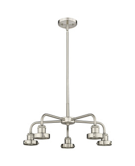 Ballston Urban Five Light Chandelier in Brushed Brass (405|9165CRBB)
