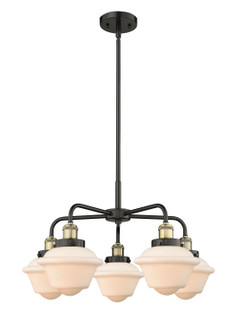 Ballston Urban Five Light Chandelier in Black Antique Brass (405|9165CRBABG531)
