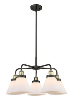 Downtown Urban Five Light Chandelier in Black Antique Brass (405|9165CRBABG41)