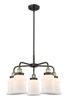 Ballston Urban Five Light Chandelier in Black Antique Brass (405|9165CRBABG181)