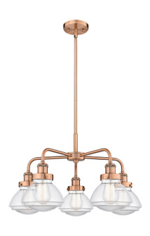 Ballston Urban Five Light Chandelier in Antique Copper (405|9165CRACG322)