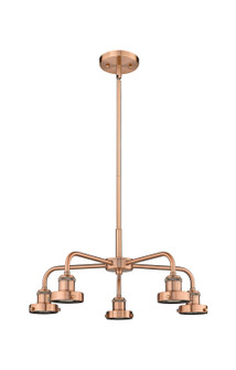 Ballston Urban Five Light Chandelier in Antique Copper (405|9165CRAC)