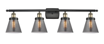 Ballston Urban Four Light Bath Vanity in Black Antique Brass (405|9164WBABG63)