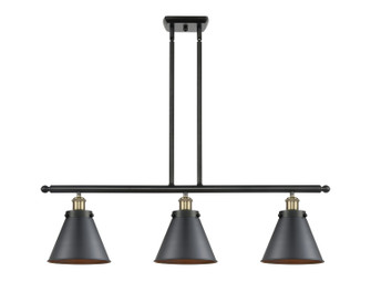 Ballston Urban Three Light Island Pendant in Black Antique Brass (405|9163IBABM13BK)