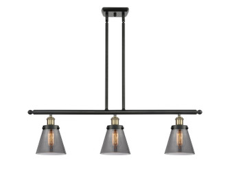 Ballston Urban Three Light Island Pendant in Black Antique Brass (405|9163IBABG63)