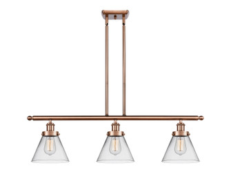 Ballston Urban Three Light Island Pendant in Antique Copper (405|9163IACG42)