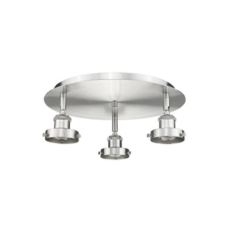 Ballston Urban Three Light Flush Mount in Satin Nickel (405|9163CSN)