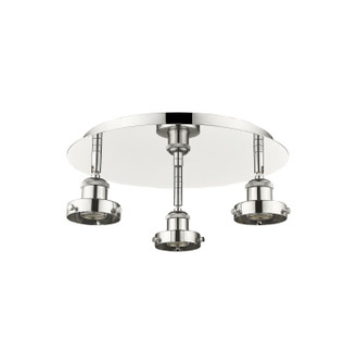 Ballston Urban Three Light Flush Mount in Polished Nickel (405|9163CPN)
