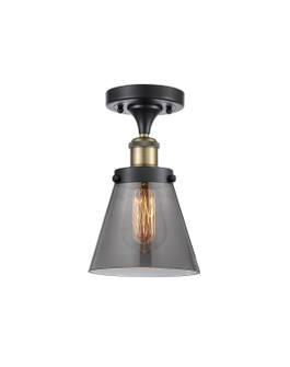 Ballston Urban One Light Semi-Flush Mount in Black Antique Brass (405|9161CBABG63)