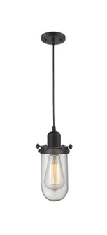 Austere One Light Mini Pendant in Matte Black (405|9001PBKCE231BKCL)