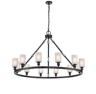 Ballston 12 Light Chandelier in Matte Black (405|850BKG801)