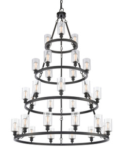 Ballston 30 Light Chandelier in Matte Black (405|820345BKG802)