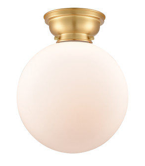 Franklin Restoration One Light Flush Mount in Satin Gold (405|6231FSGG20112)