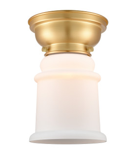 Franklin Restoration One Light Flush Mount in Satin Gold (405|6231FSGG181)